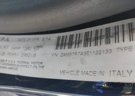 2014 Maserati Ghibli S Q4 from USA, damaged, VIN ZAM57RTA3E1122133